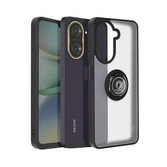Xiaomi Redmi A5 Black TPU Silicone Case With Magnetic Finger Ring