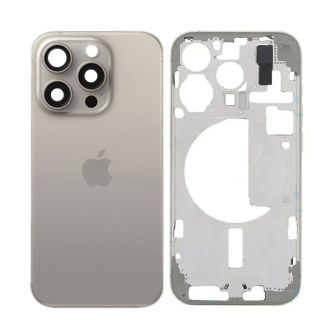 Apple Iphone 15 Pro Titanium Natural Back Cover With Frame