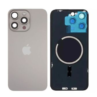 Apple Iphone 15 Pro Max Natural Titanium Back Cover With Camera Lens