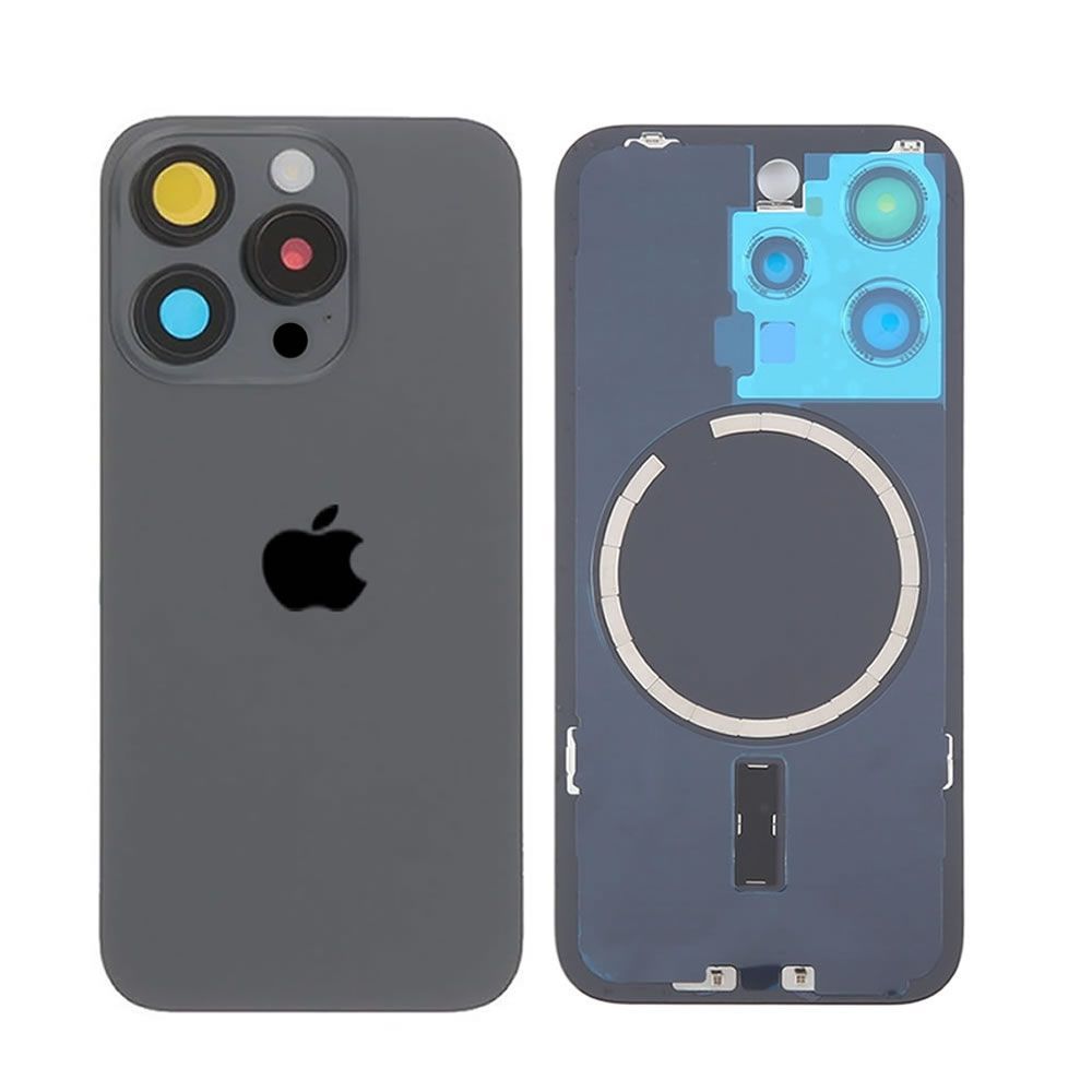 Tampa Traseira Apple Iphone 15 Pro Titânio Preto Com Lente de Câmera