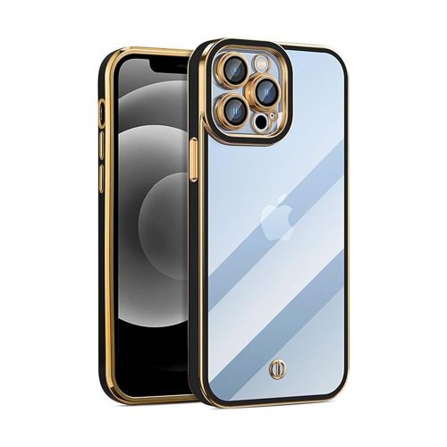 Apple iPhone 15 Pro Black Bumper Silicone Gel Case With Camera Protector