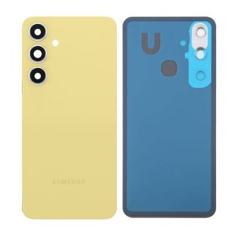 Tampa Traseira Samsung Galaxy S24 Fe/S721 Amarelo Com Lente de Câmera