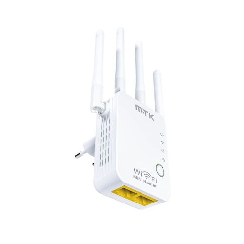 MTK TR9201 White Mini Router With Wi-Fi Repeater