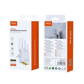 MTK TR9201 White Mini Router With Wi-Fi Repeater