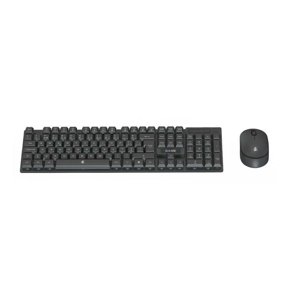 One Plus NG6077 Black 105-Key Wireless Keyboard And Mouse (Portuguese)