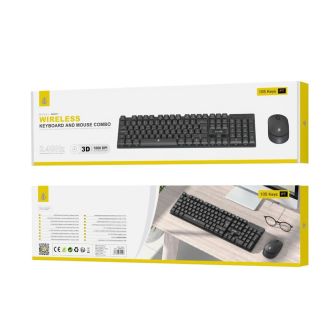 One Plus NG6077 Black 105-Key Wireless Keyboard And Mouse (Portuguese)
