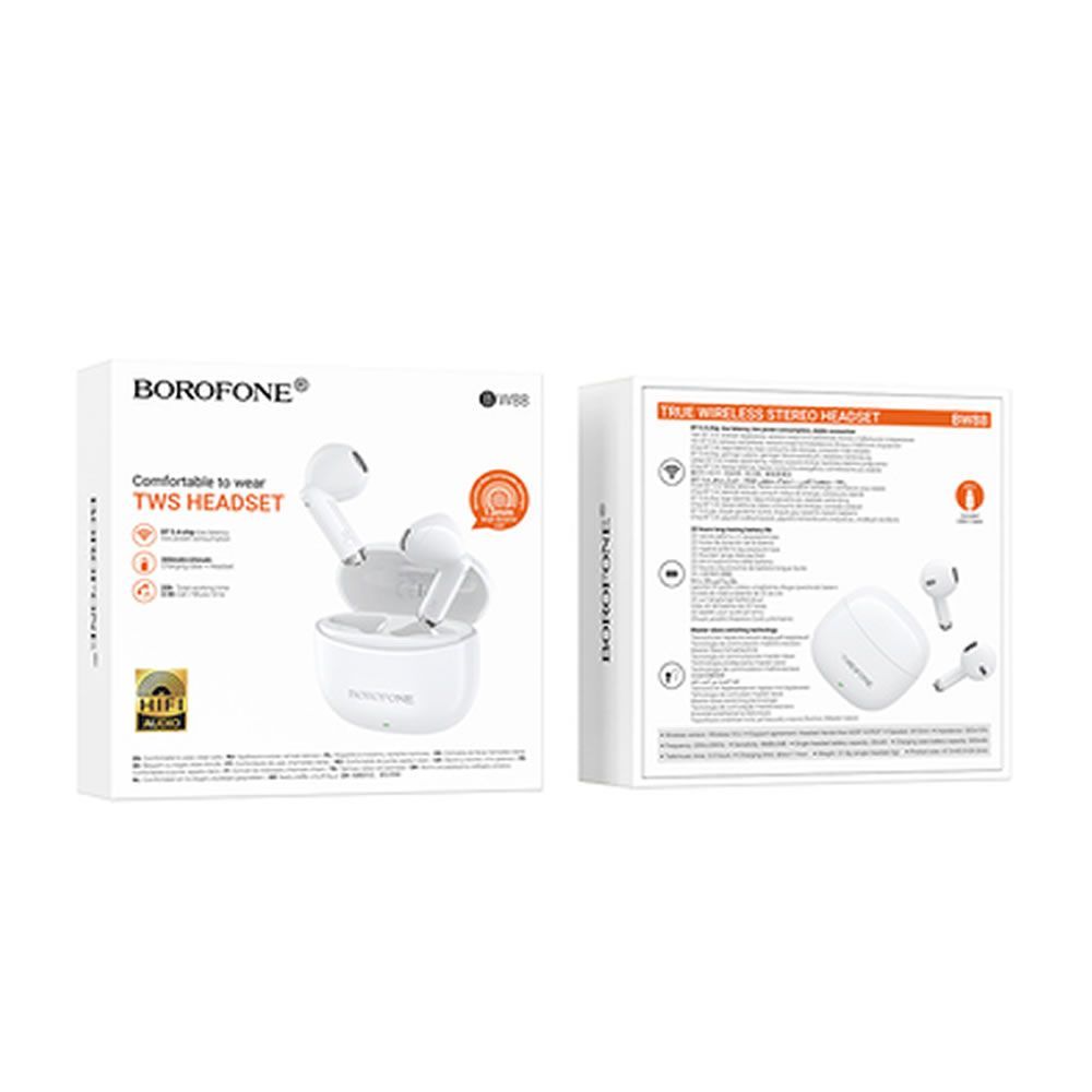 Borofone BW88 White Bluetooth Earbuds TWS