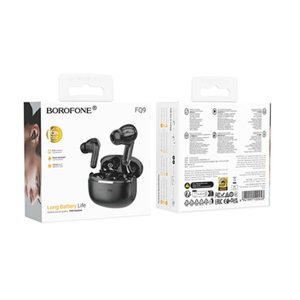 Earbuds Borofone FQ9 Preto Bluetooth TWS