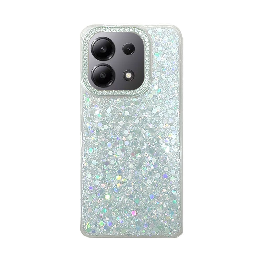 Xiaomi Redmi Note 13 4G Silver Glitter Hard Silicone Case