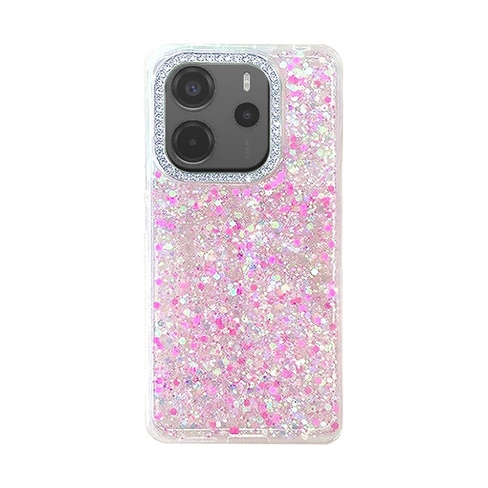 Capa Silicone Dura Xiaomi Redmi Note 14 4G Rosa Brilhantes