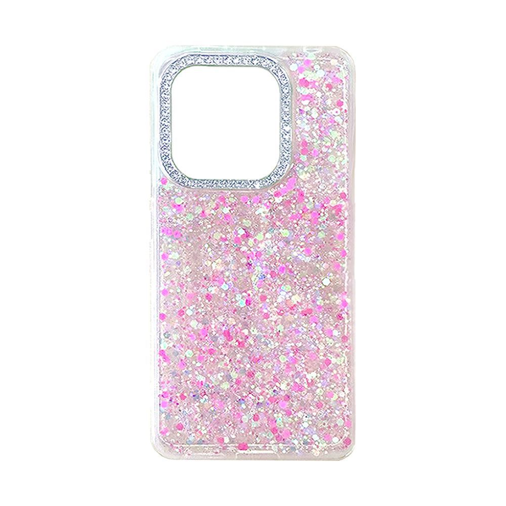 Capa Silicone Dura Xiaomi Redmi Note 14 4G Rosa Brilhantes
