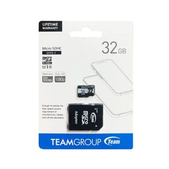 Team Group 32GB Class 10 Micro SD Memory Card With Adapter
