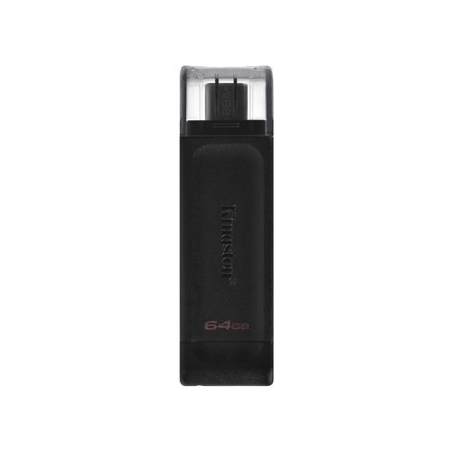 Pendrive Kingston 64gb Preto Data Traveler 70 3.2 Usb-C