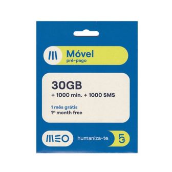 Meo Card M Movel 5gb + 1000min/Sms + 1 Month Validity