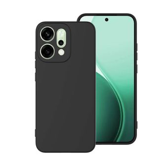 Oppo Reno14 Pro Black Silicone Gel Case With Camera Protector