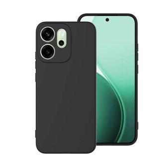 Capa Silicone Gel Oppo Reno14 F Preto Com Protetor De Câmera