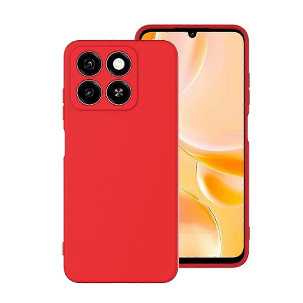 ZTE Blade A35/Blade A55 Red Silicone Case With Camera Protector