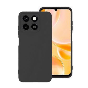 Capa Silicone ZTE Blade A35/Blade A55 Preto Com Protetor De Câmera