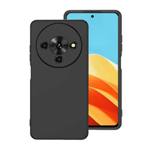 Capa Silicone ZTE Blade A76 Preto Com Protetor De Câmera