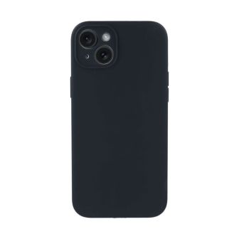 Apple Iphone 15 Black Silicone Gel Case With Camera Protector