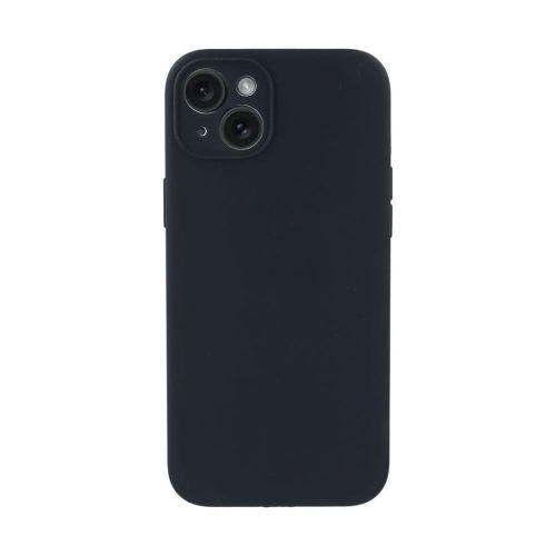 Apple Iphone 15 Black Silicone Gel Case With Camera Protector