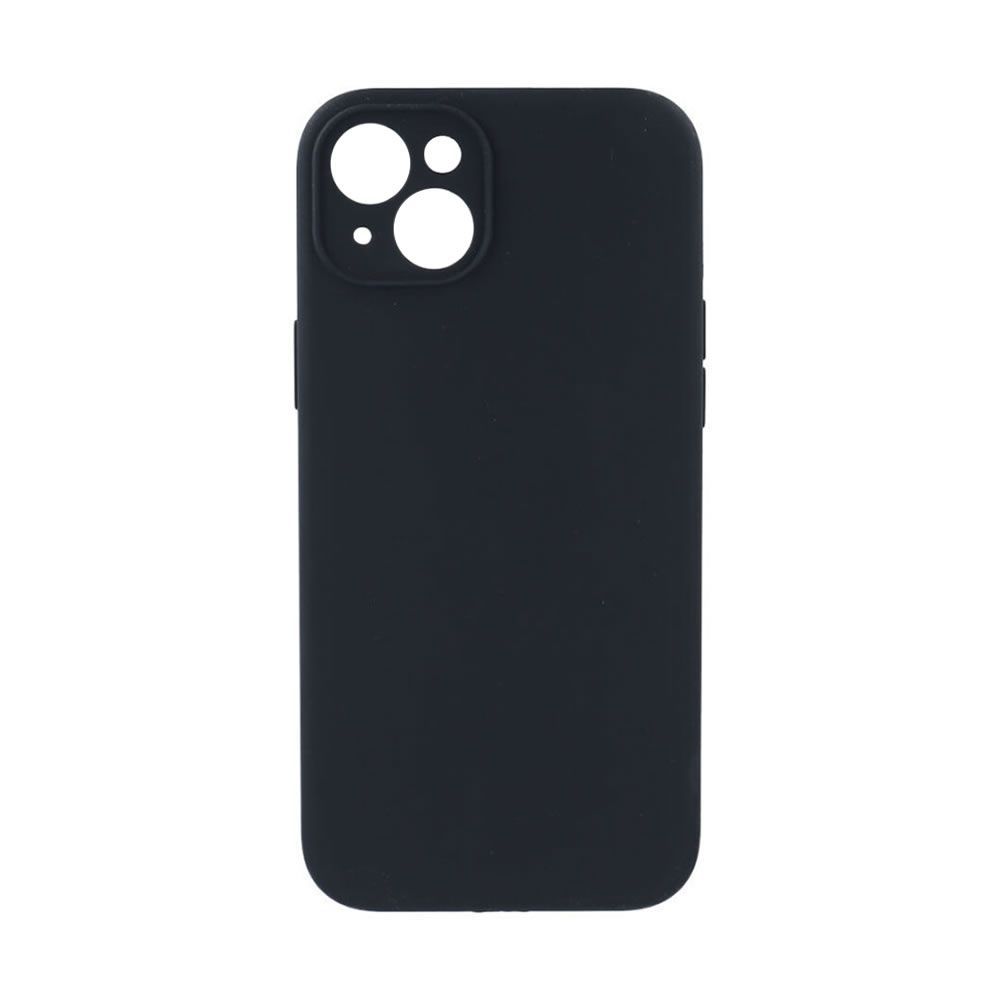 Capa Silicone Gel Apple Iphone 15 Preto Com Protetor De Câmera