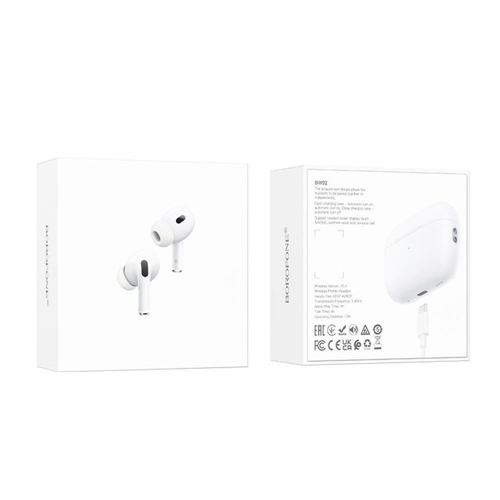 Earbuds Borofone BW92 Branco Bluetooth TWS