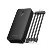 Borofone BJ84A Black 20000mAh Power Bank With Cable USB-A/USB-C/Micro USB And Lightning