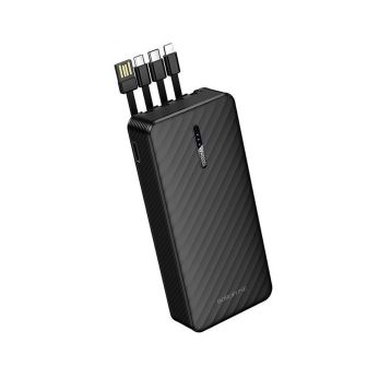 Borofone BJ84A Black 20000mAh Power Bank With Cable USB-A/USB-C/Micro USB And Lightning