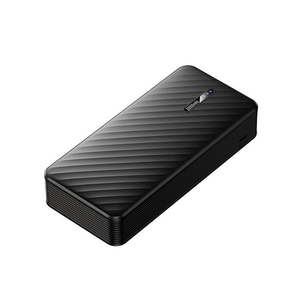 Power Bank Borofone BJ84A Preto 20000mAh Com Cabo USB-A/USB-C/Micro USB E Lightning