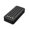 Power Bank Borofone BJ84A Preto 20000mAh Com Cabo USB-A/USB-C/Micro USB E Lightning