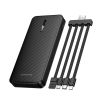 Power Bank Borofone BJ84 Preto 10000mAh Com Cabo USB-A/USB-C/Micro USB E Lightning