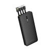 Borofone BJ84 Black 10000mAh Power Bank With Cable USB-A/USB-C/Micro USB And Lightning