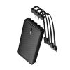 Borofone BJ84 Black 10000mAh Power Bank With Cable USB-A/USB-C/Micro USB And Lightning