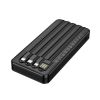 Power Bank Borofone BJ84 Preto 10000mAh Com Cabo USB-A/USB-C/Micro USB E Lightning
