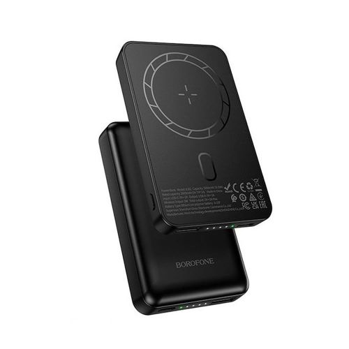 Power Bank Borofone BJ82 Preto 5000mAh Wireless Magnético
