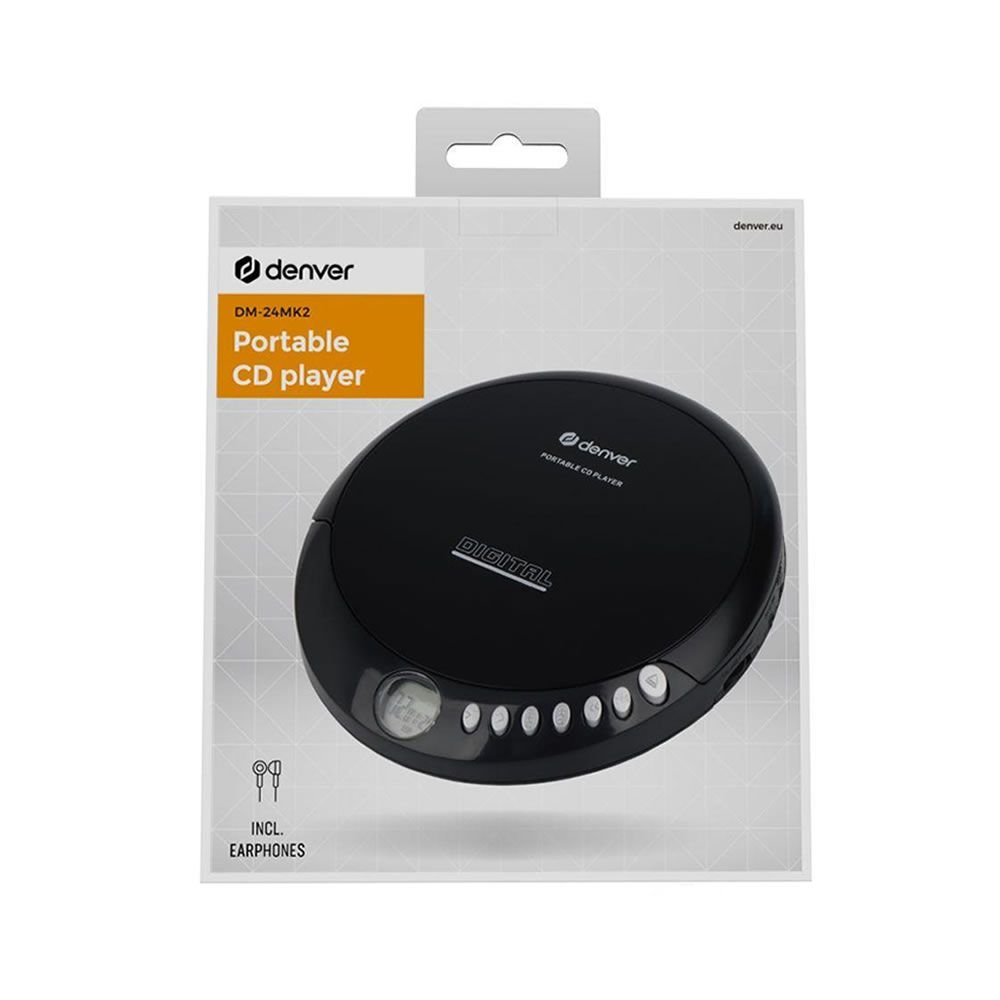 Denver DM-24MK2 Black Discman Portable CD Player