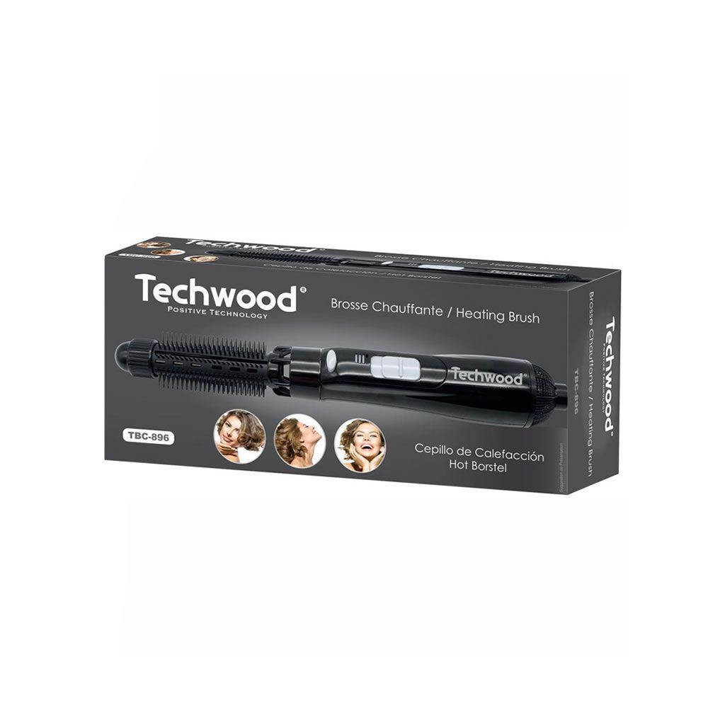 Techwood TBC-896 Black Hair Straightening Brush 800W