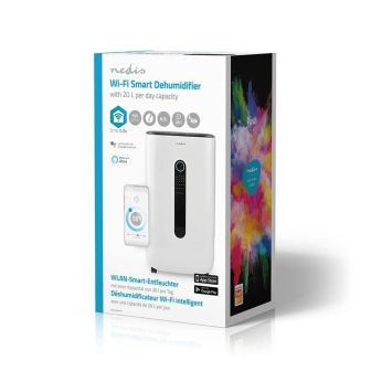 Desumidificador Nedis DEHU20WTW 20L/Dia 195m³/h Com Depósito De Água WI-FI Smart