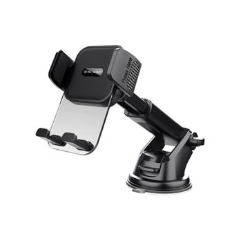 Blavec BH-07 Black Car Phone Holder With 360° Rotation For Windshield/Dashboard