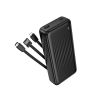 Power Bank Borofone BJ79A Preto 20000mAh Com Cabo USB-A/USB-C E Lightning