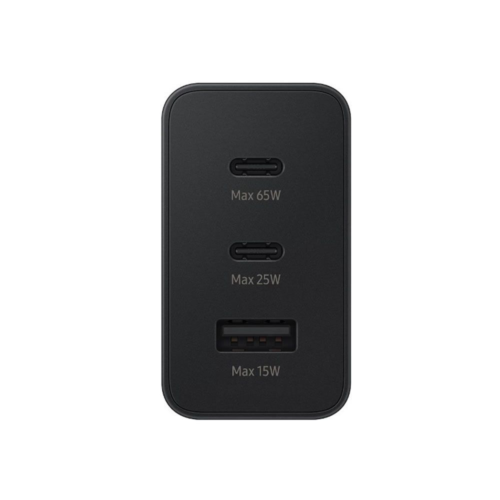 Adaptador Samsung EP-T6530 Preto 65W 2 Port Tipo-C E 1 USB