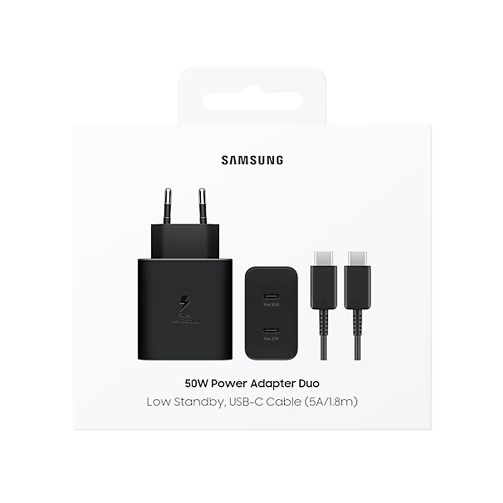 Samsung EP-T5020 Black Charger 240V 50W USB USB-C To USB-C