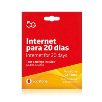 Cartao sim vodafone go total 20 dias internet