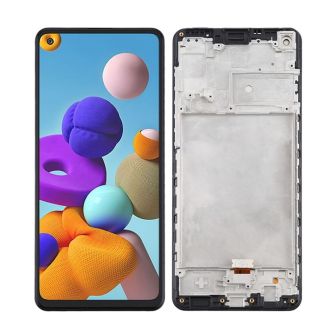 Samsung Galaxy A21s/A217 6.5" Black Original Touch+Display With Frame