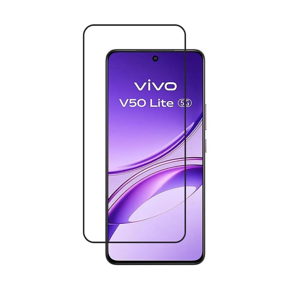 Vivo V50 Lite 6.77" Black 5D Full Glass Screen Protector