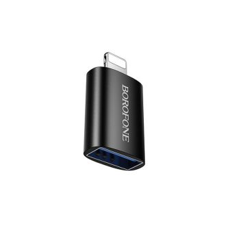 Adaptador Borofone BV26 Preto USB-A Para Lightning
