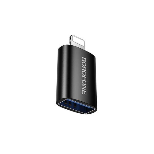 Borofone BV26 Black USB-A To Lightning Adapter