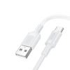 Cabo De Dados USB Tipo C Borofone BX111 Branco 3.0A 1m
