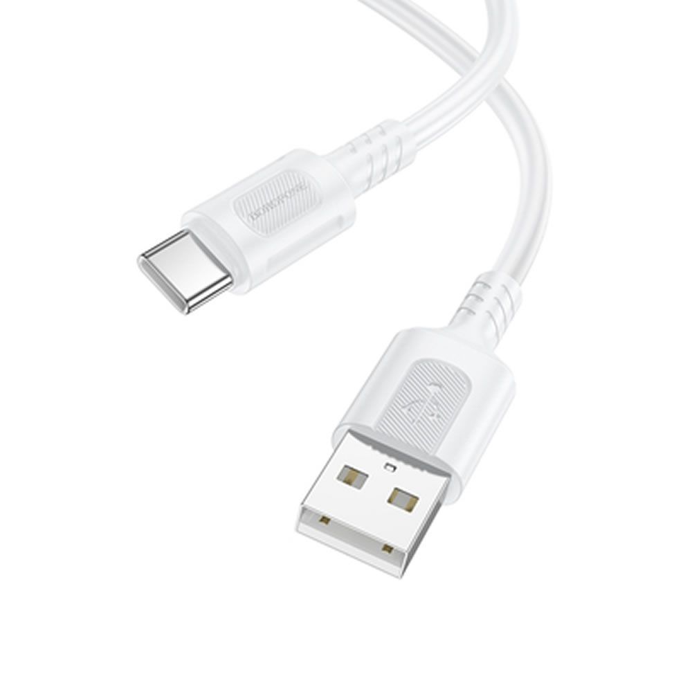 Cabo De Dados USB Tipo C Borofone BX111 Branco 3.0A 1m